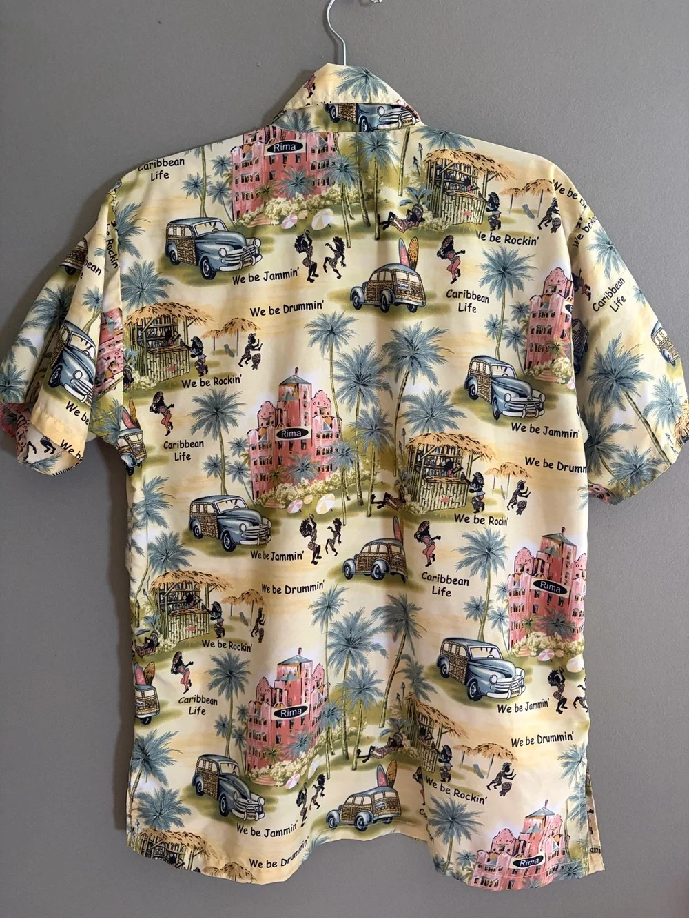 Rima Caribbean Life Casual Button Down Shirt Short Sleeve Tropical Beach Resort - Picture 9 of 11